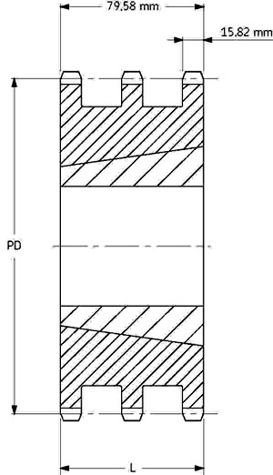 Звездочка PHS 16B-3TB17